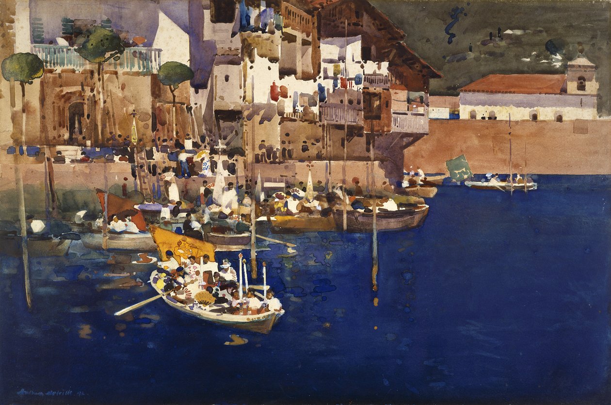 Ein Mittelmeerhafen von Arthur Melville