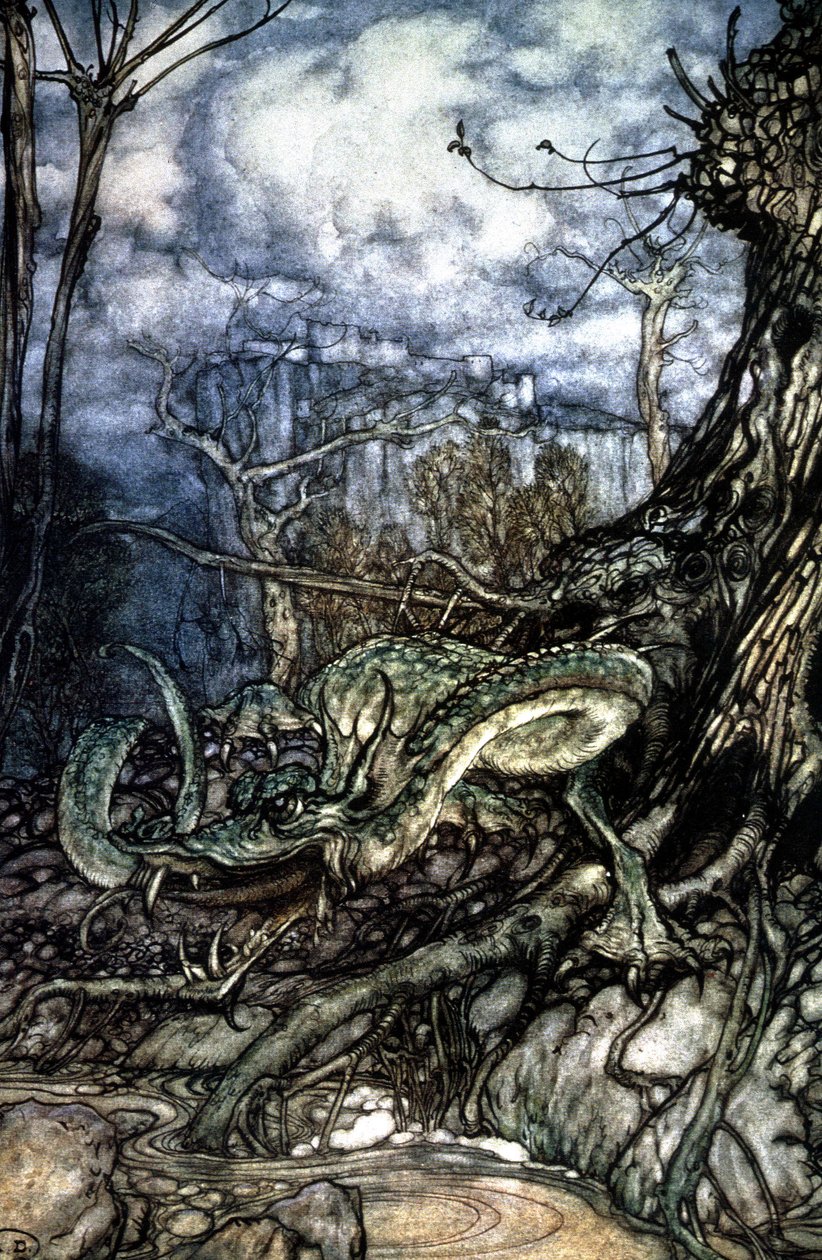 Drache von Arthur Rackham