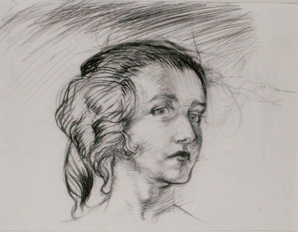Mädchenkopf von Arthur Rackham