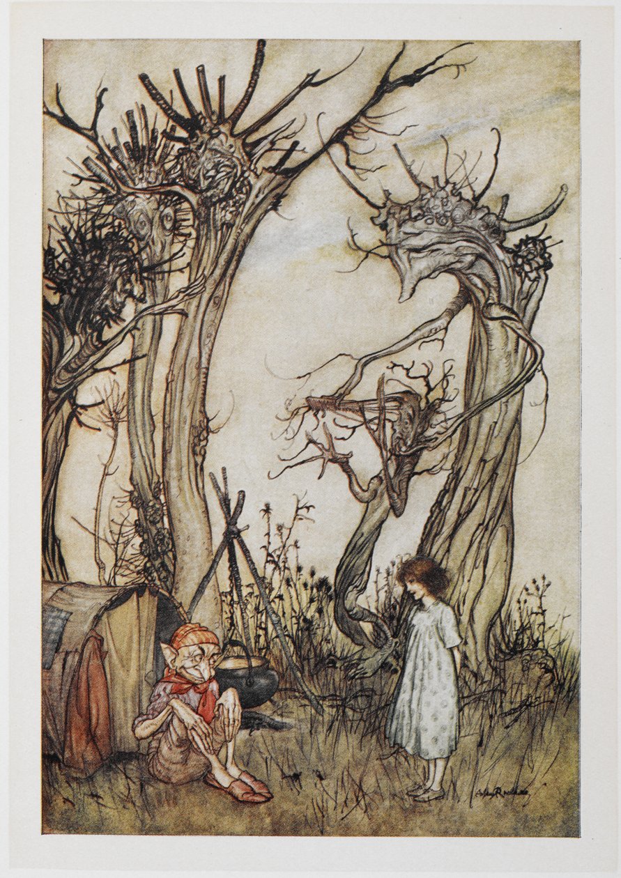 Der Mann in der Wildnis von Arthur Rackham