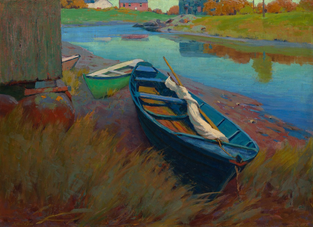Boote in Ruhe, ca. 1895 von Arthur Wesley Dow
