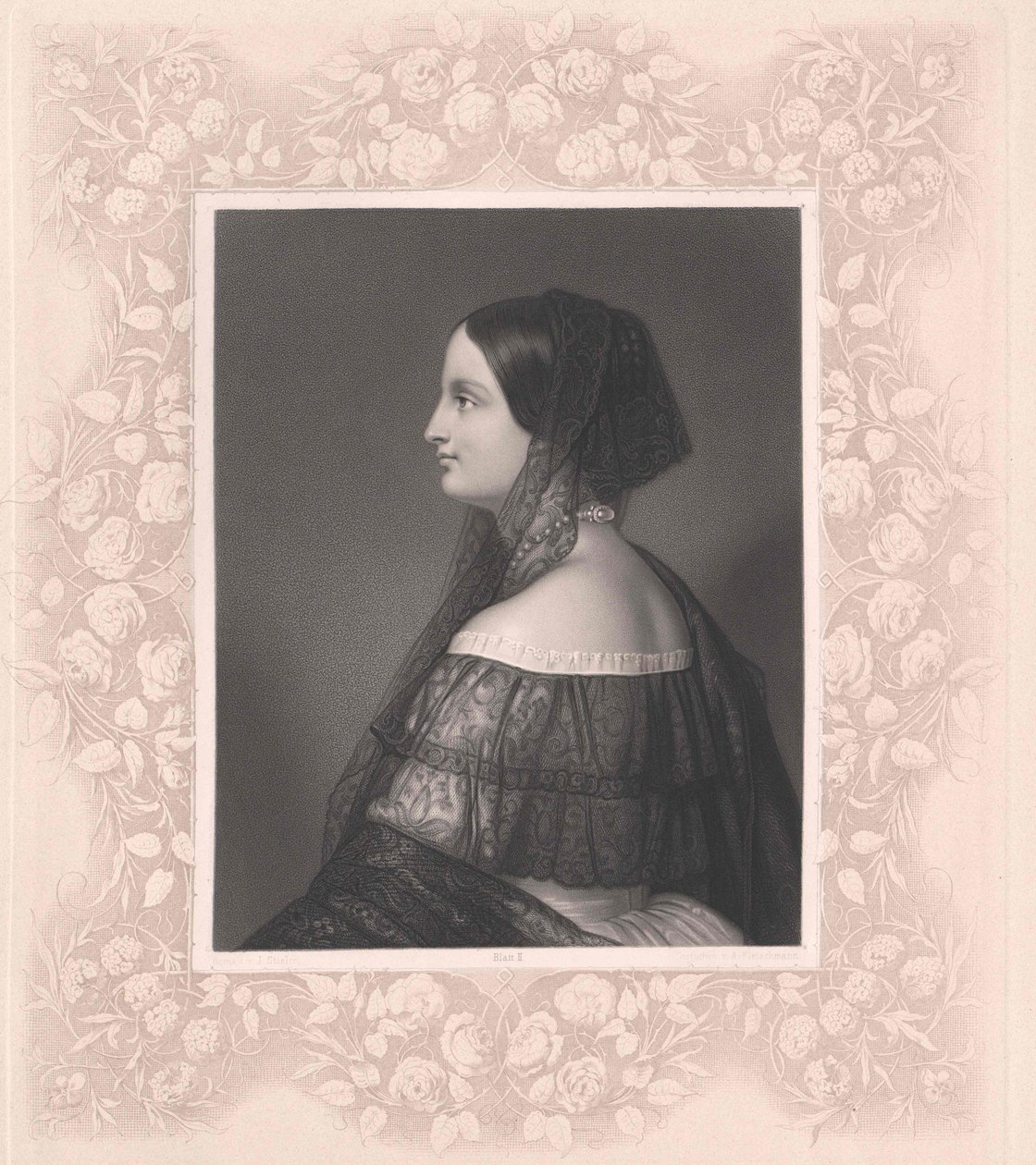 Erzherzogin von Österreich Toskana Auguste (Druck) von Artist Unknown