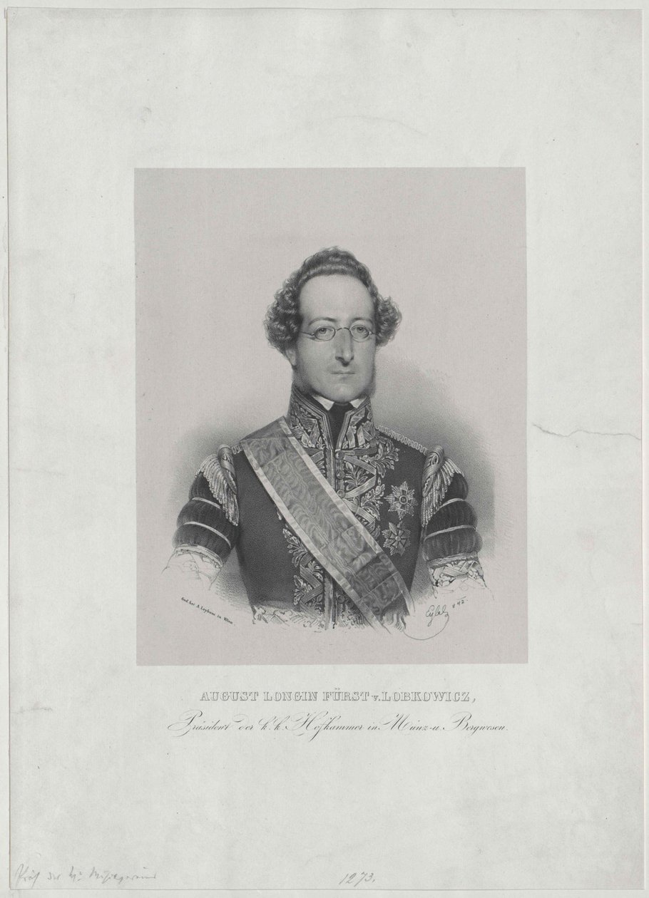 August Graf Lobkowitz von Artist Unknown