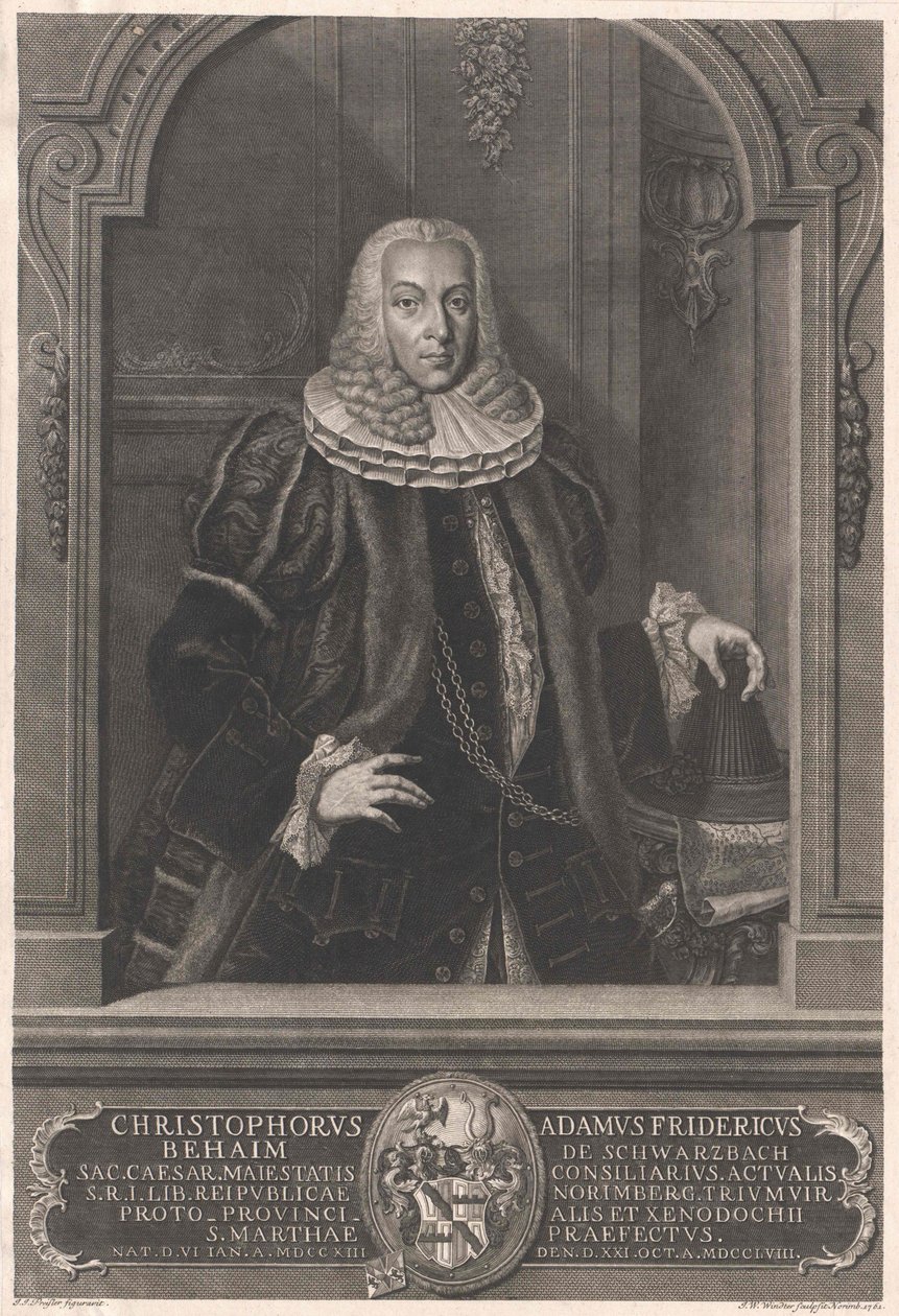 Christoph Adam Friedrich Behaim von Schwarzbach von Artist Unknown