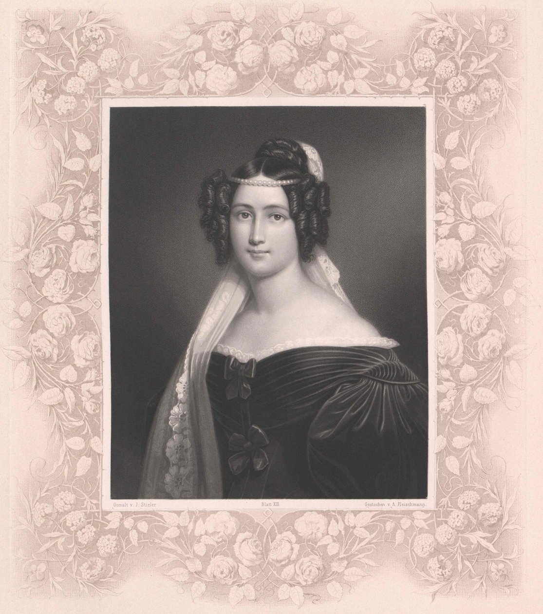 Crescentia Bourgin (Druck) von Artist Unknown