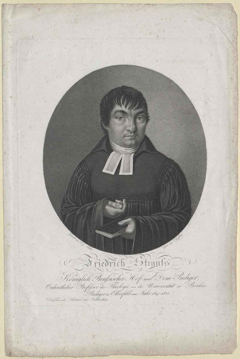 Friedrich Strauss (Druck) von Artist Unknown