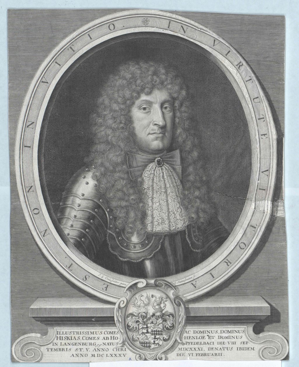 Hezekiah Graf Hohenlohe-Waldenburg-Pfedelbach von Artist Unknown