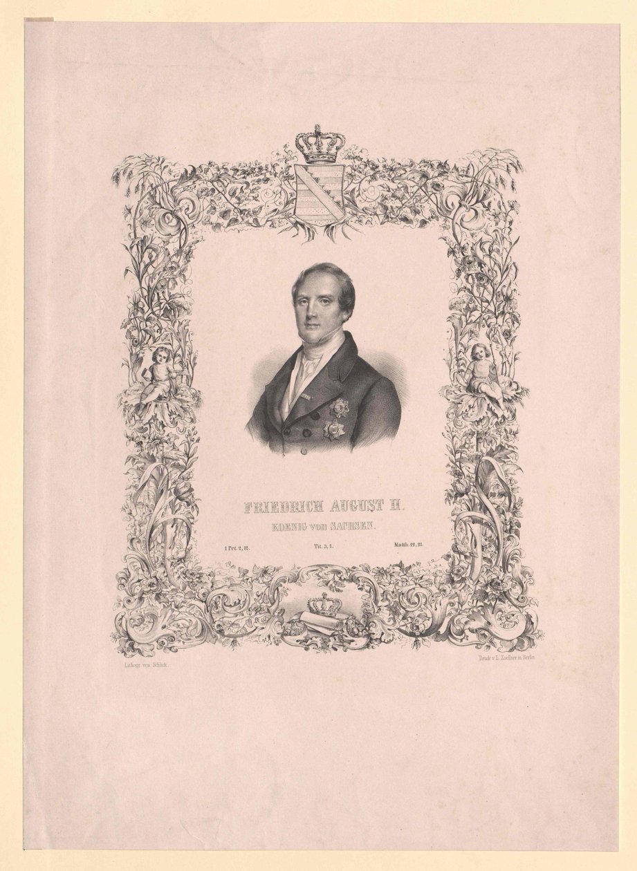 König von Sachsen Friedrich August II von Artist Unknown
