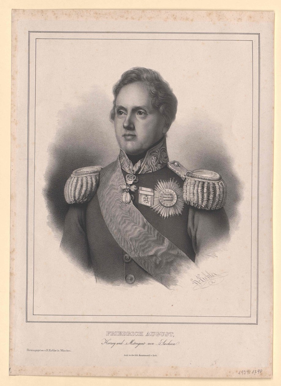 König von Sachsen Friedrich August II. von Artist Unknown