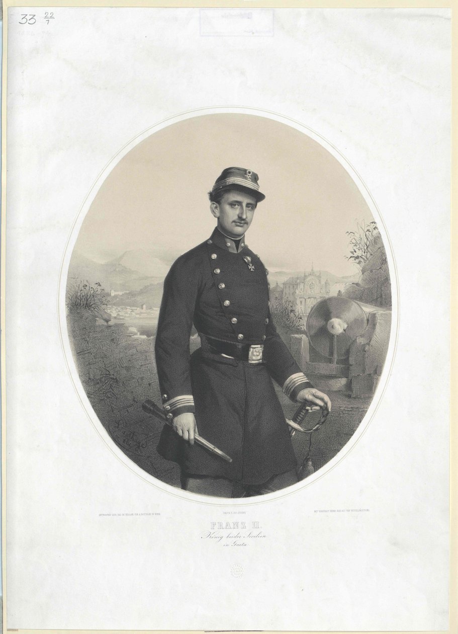 König der Beiden Sizilien Franz II von Artist Unknown
