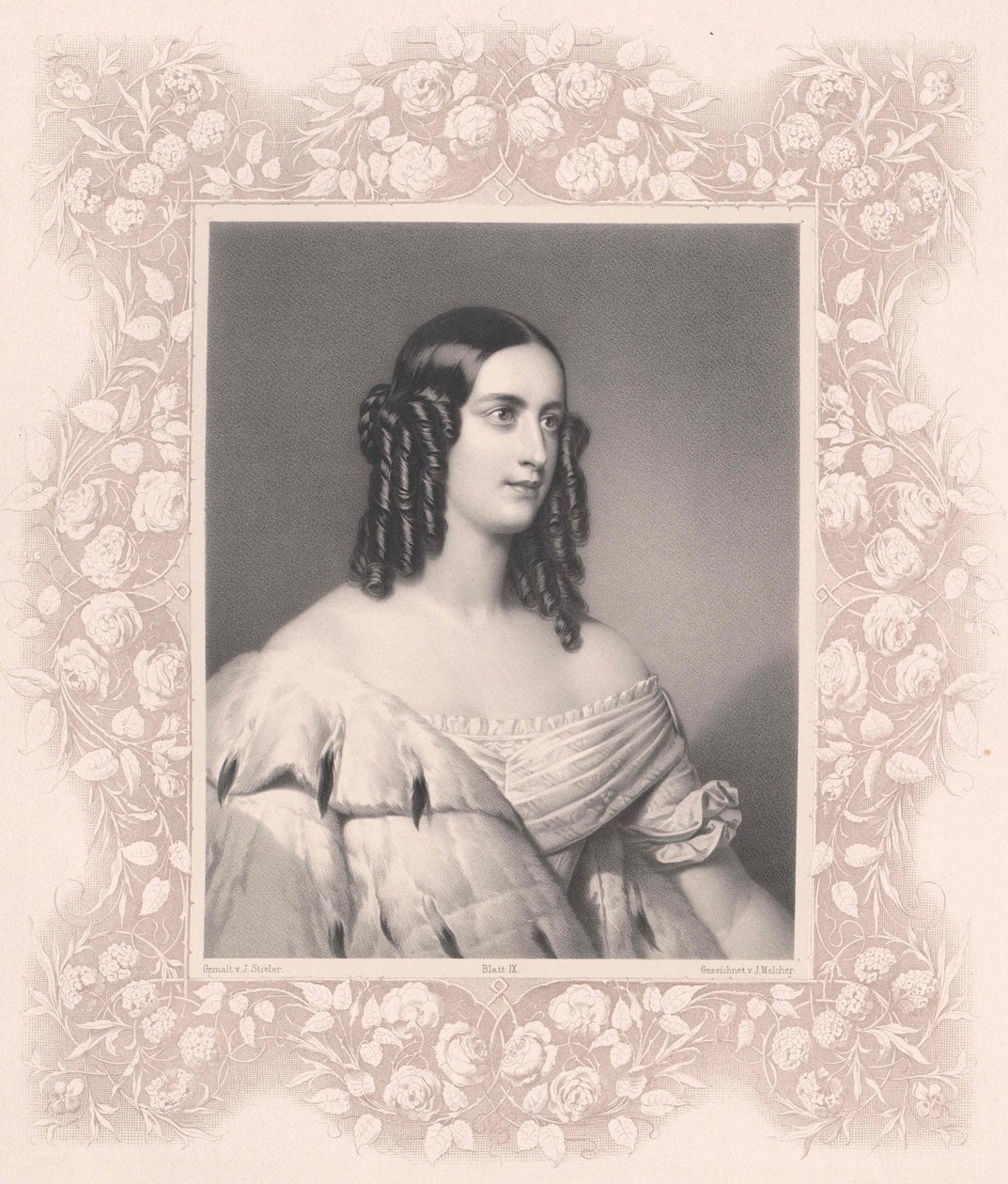 Caroline Prinzessin zu Oettingen-Oettingen und Oettingen-Wallerstein (1824-1889) von Artist Unknown