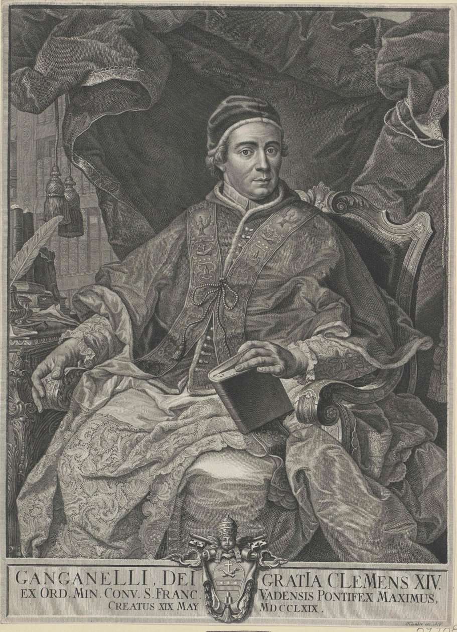 Papst Clemens XIV von Artist Unknown