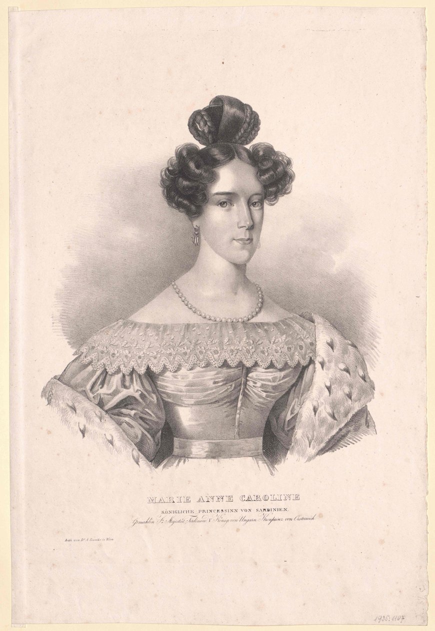 Prinzessin von Savoyen-Sardinien Maria Anna von Artist Unknown