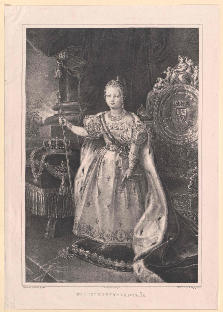 Königin von Spanien Isabella II von Artist Unknown