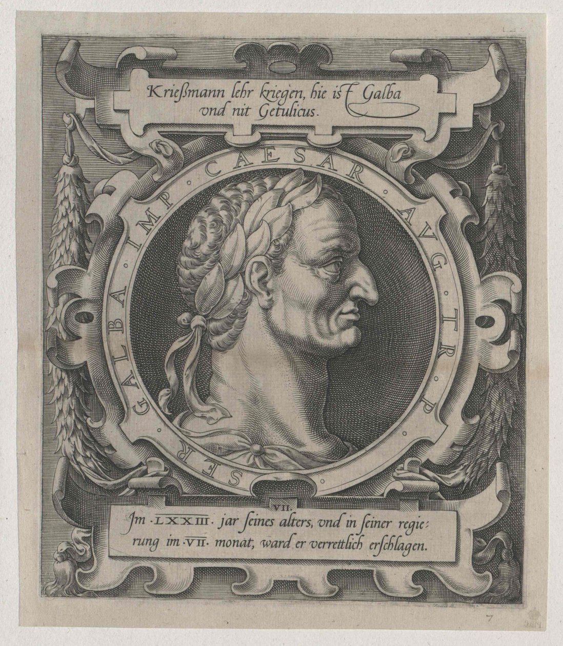 Römischer Kaiser Galba von Artist Unknown