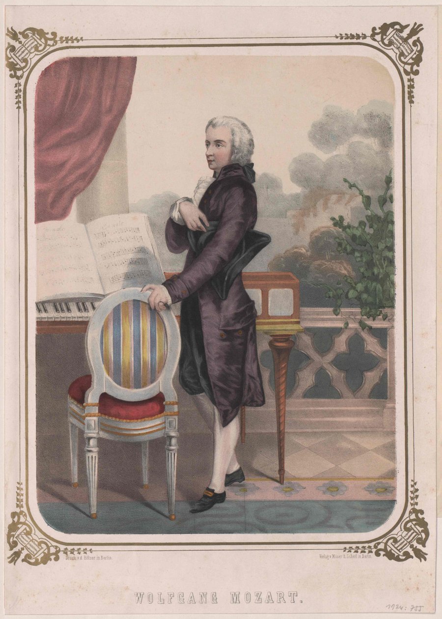 Wolfgang Amadeus Mozart von Artist Unknown