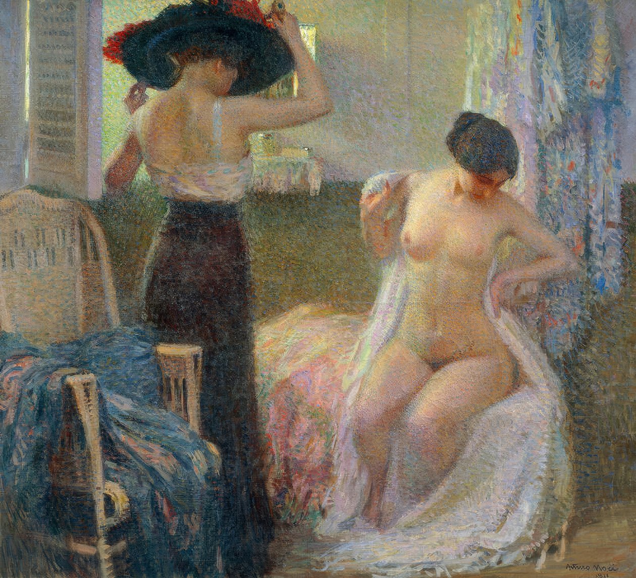 In der Kabine von Arturo Noci
