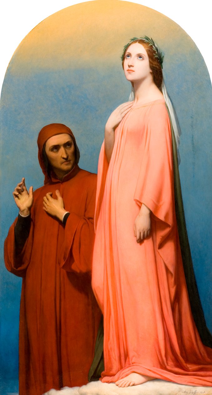 Die Vision: Dante und Beatrice, 1846 von Ary Scheffer