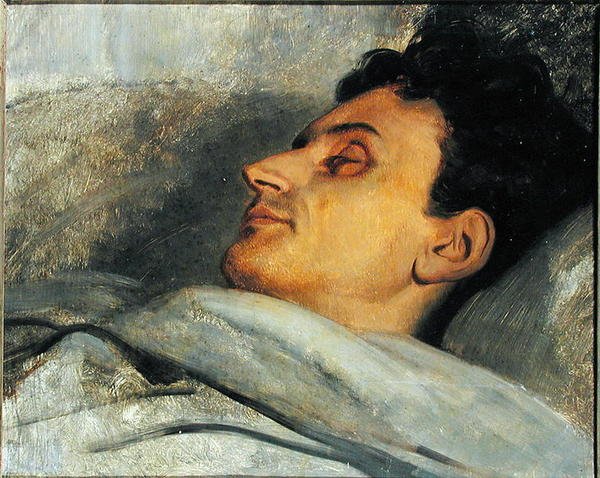 Armand Carrel (1800-36) auf seinem Sterbebett von Ary Scheffer