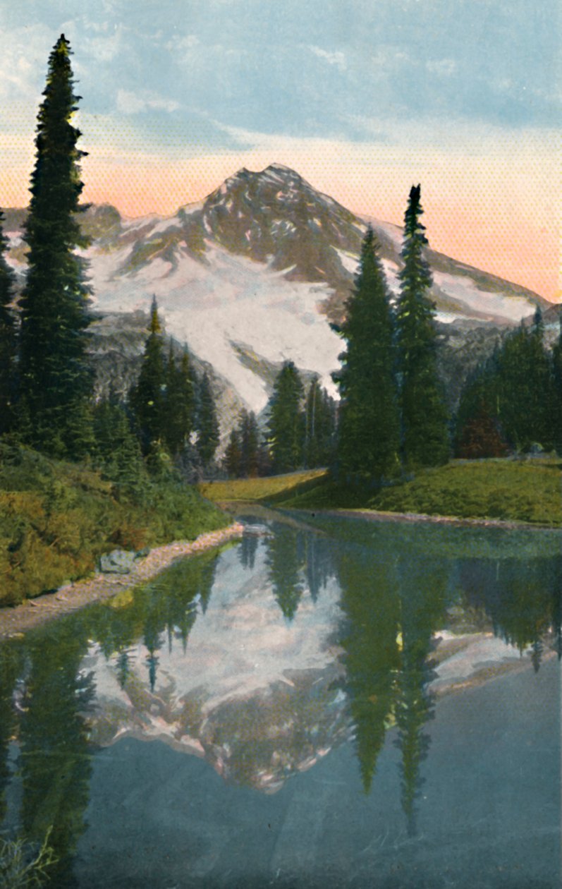 Mount Rainier und Reflection Lake, c1916 von Asahel Curtis