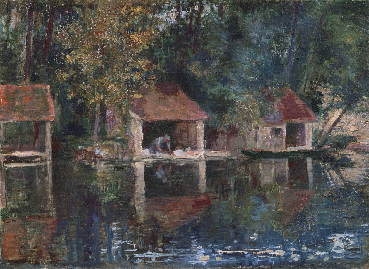 Waschplatz in Grez-sur-Loing von Asai Chu