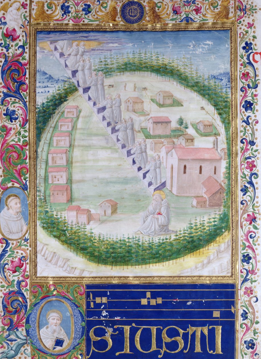 Der Traum des Hl. Romauld (ca. 951-1027) ca. 1502 von Attavante di Gabriello di Vanti di Bartolo