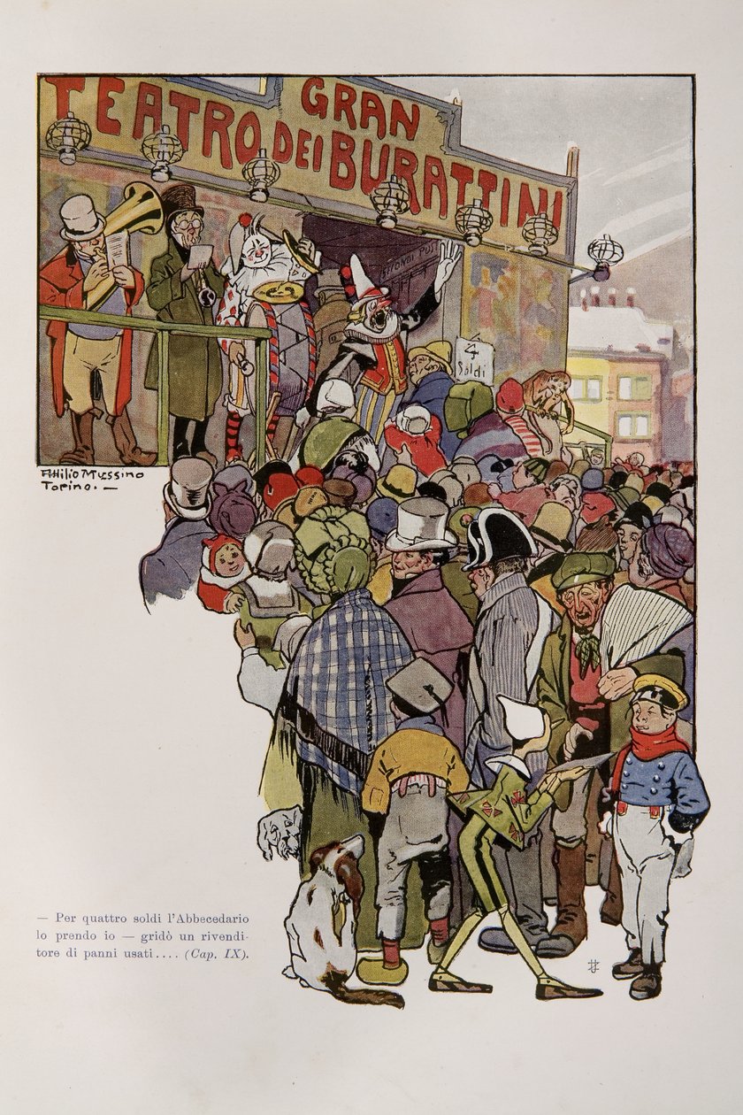 Illustration aus Pinocchio von Attilio Mussino