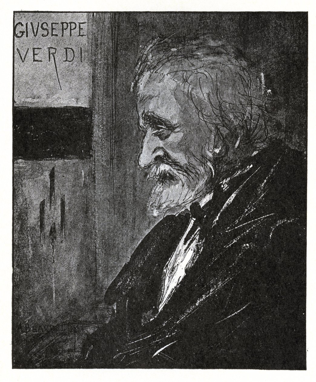 Giuseppe Verdi, 1893 von Aubrey Beardsley