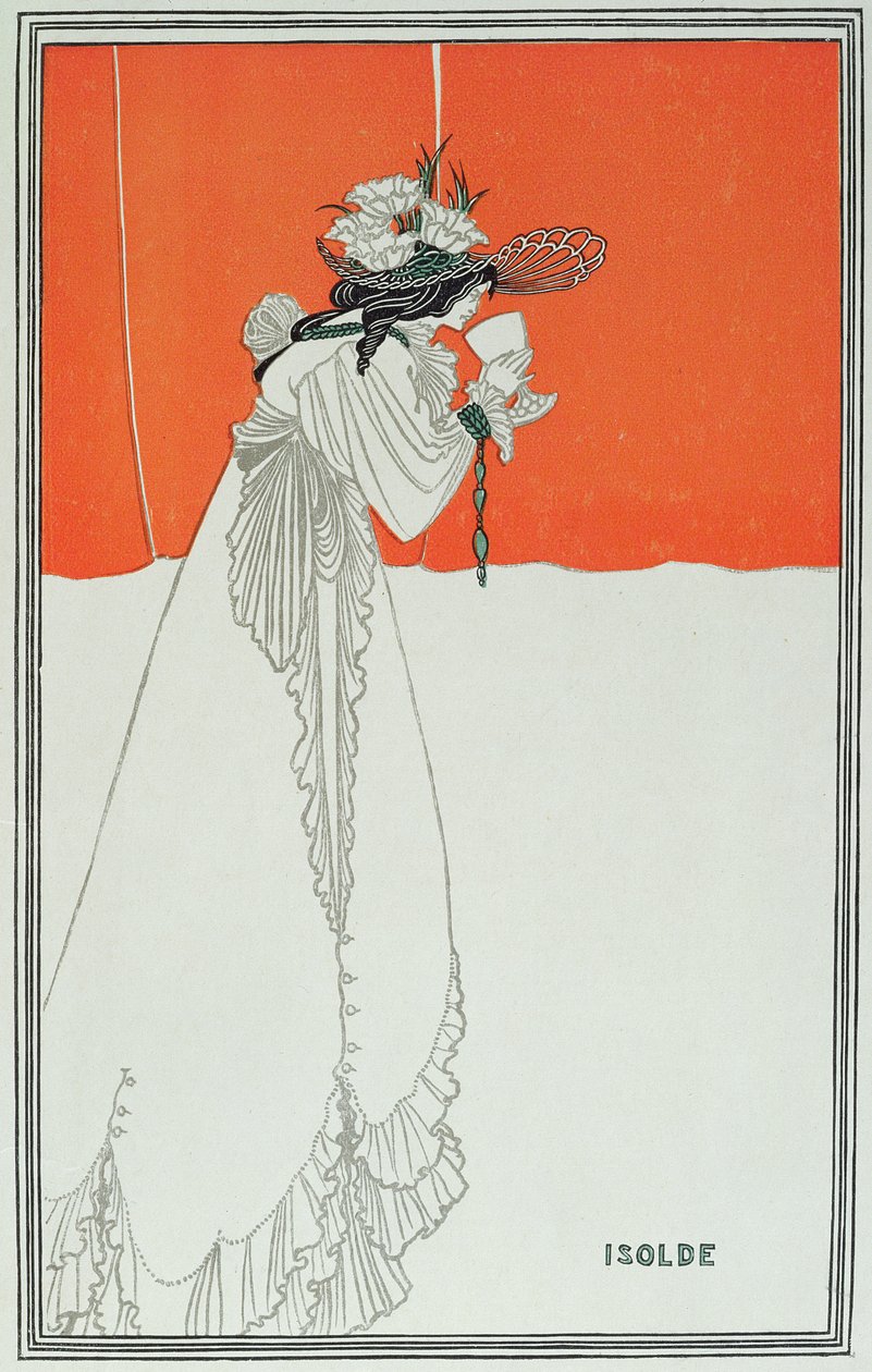 Isolde trinkt das Gift von Aubrey Beardsley