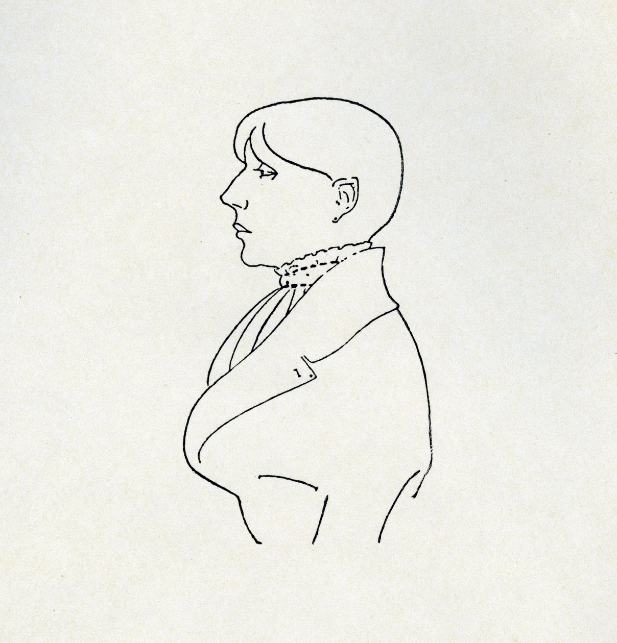 Porträt des Künstlers in Umrissen von Aubrey Beardsley