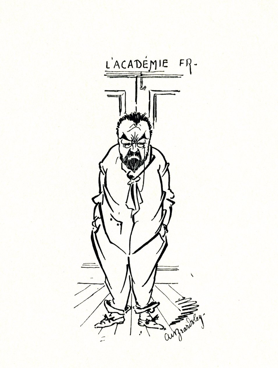 Der Ausschluss von Emile Zola aus der Académie Française von Aubrey Beardsley