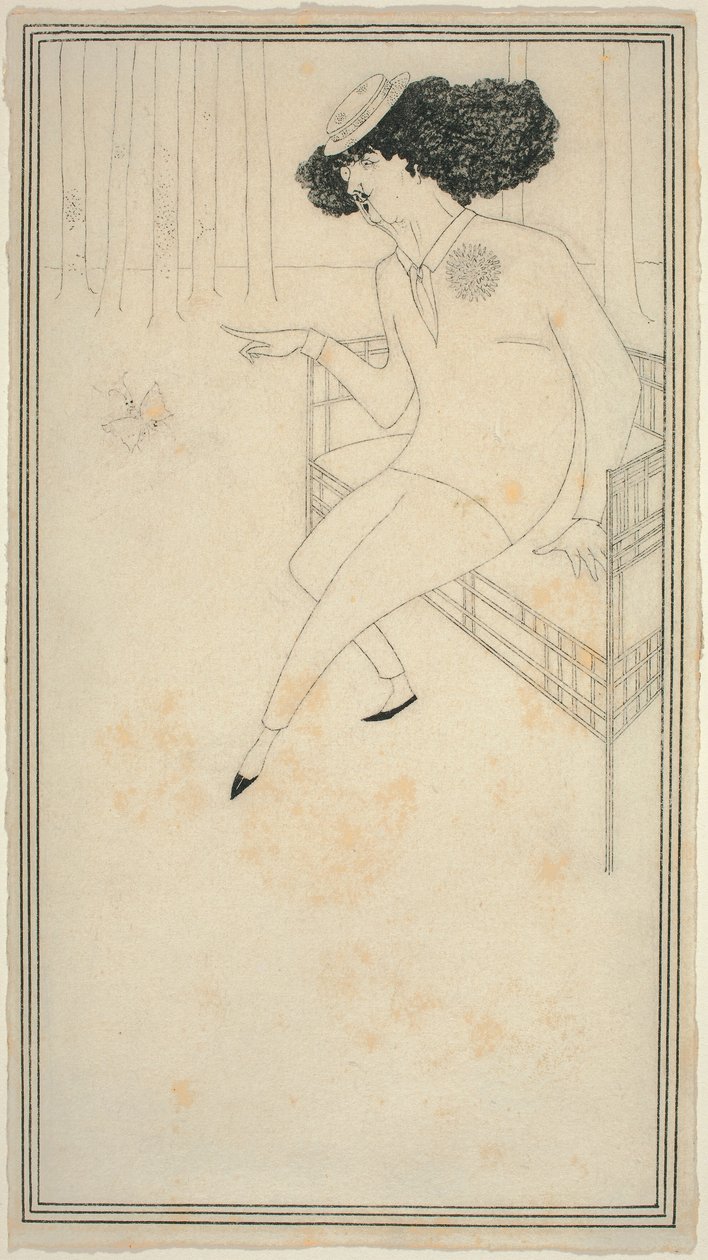 Karikatur von J.M. Whistler von Aubrey Beardsley