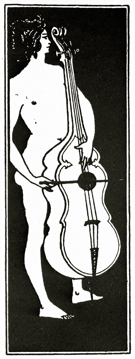 Der Mann mit dem Violoncello, ca. 1894 von Aubrey Beardsley