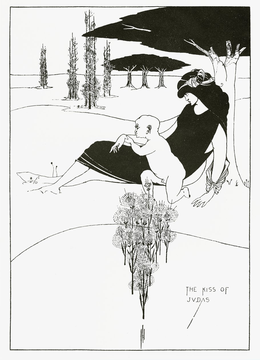 Der Kuss des Judas, 1893 von Aubrey Beardsley