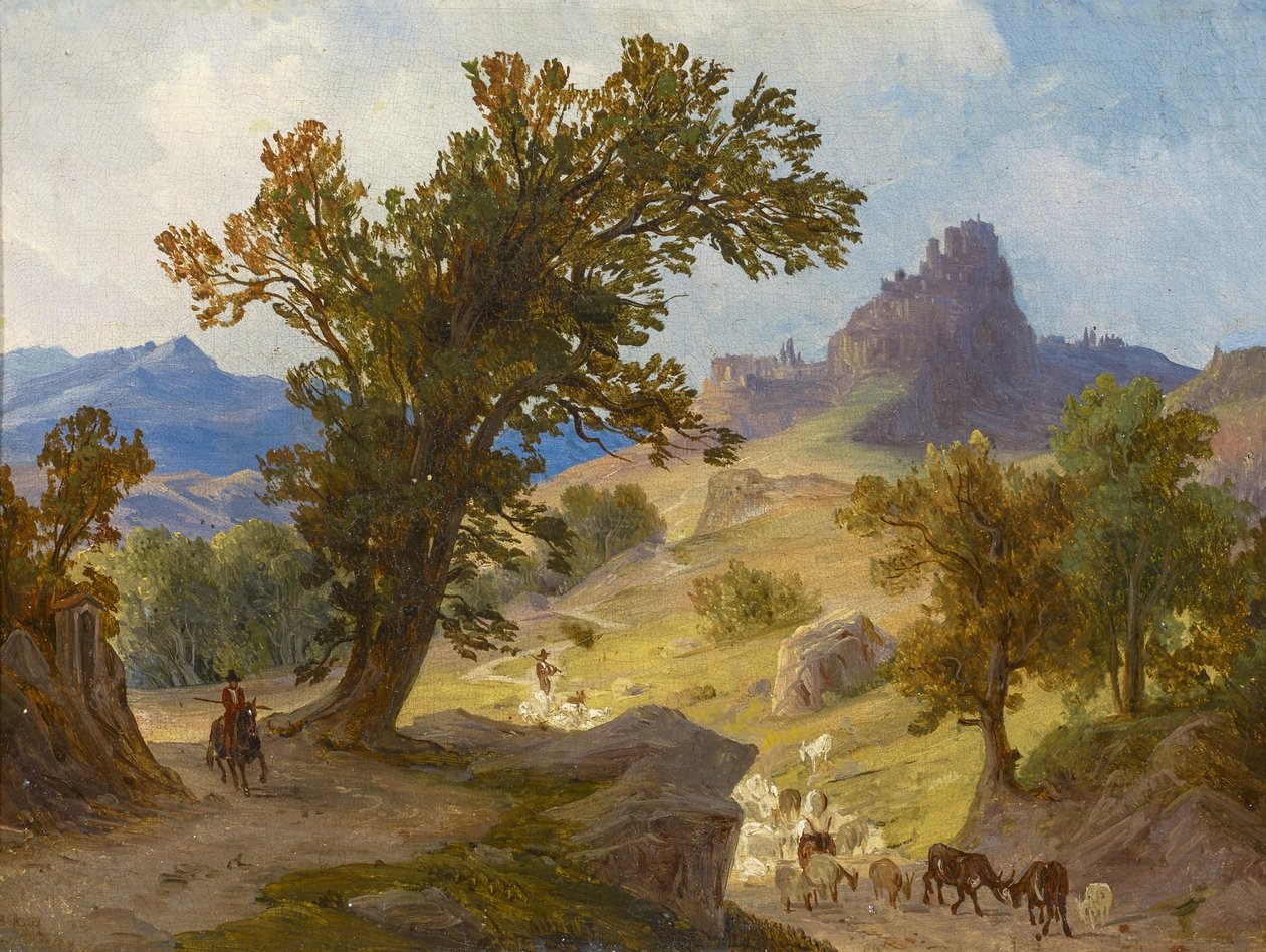 Hirten unterhalb von Cervara im Latium von August Ahlborn