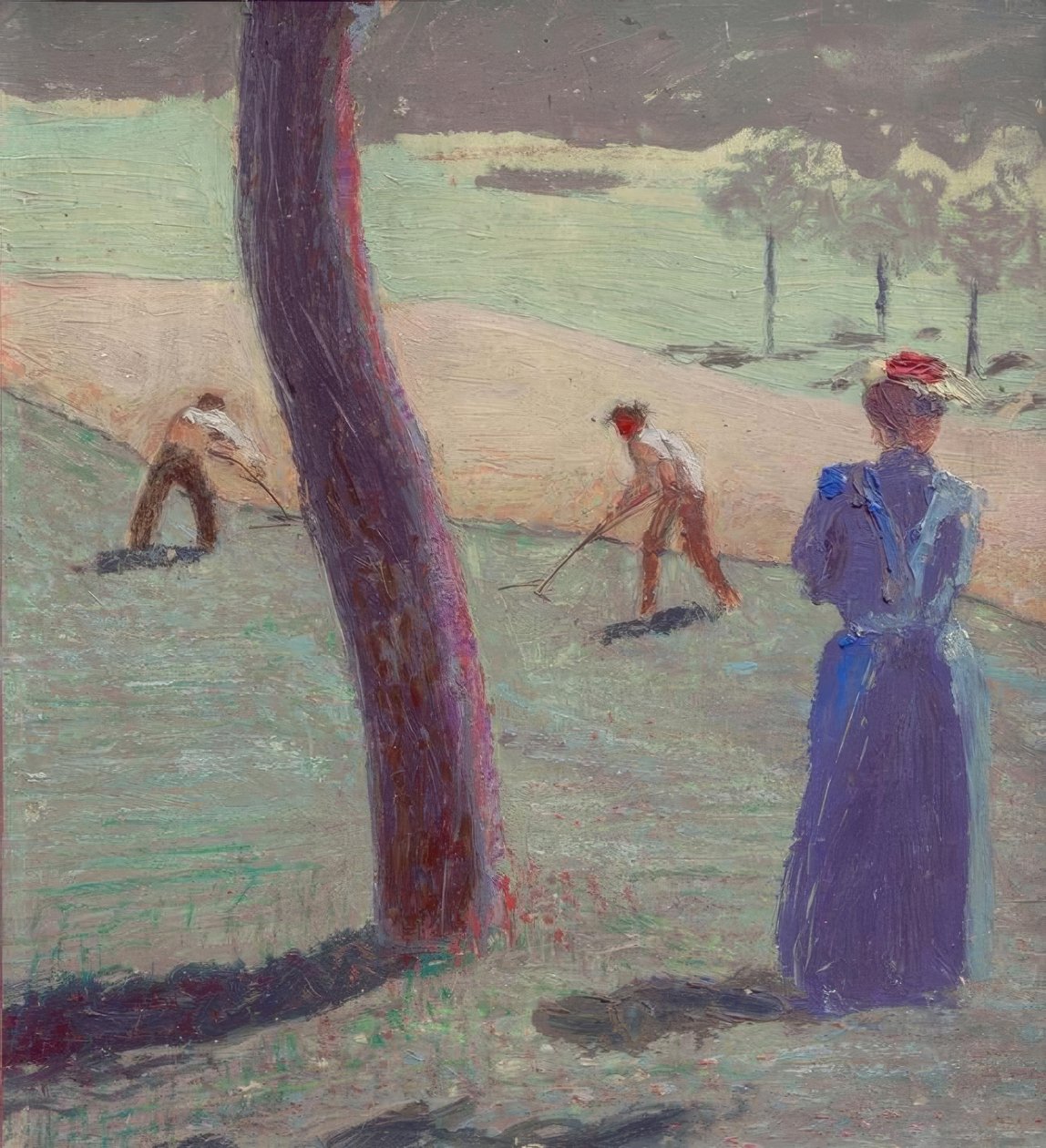Arbeiter auf dem Feld bei Kandern von August Macke