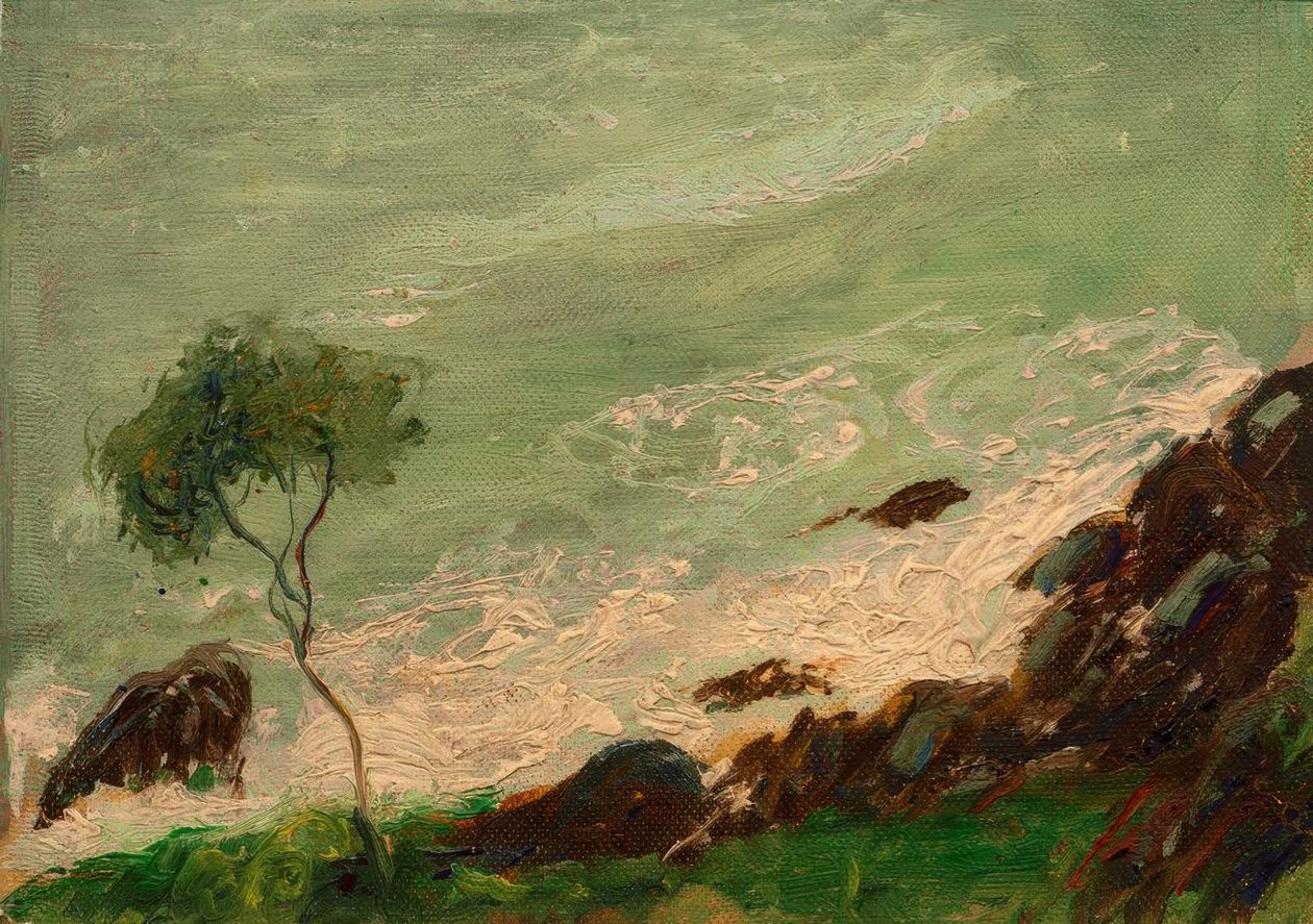 Baum am Meer bei Rapallo von August Macke
