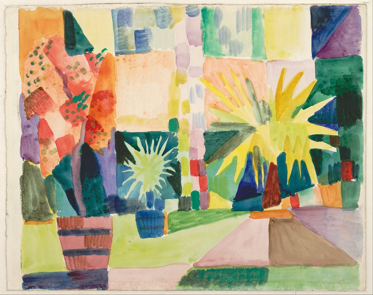 Garten am Thunersee von August Macke