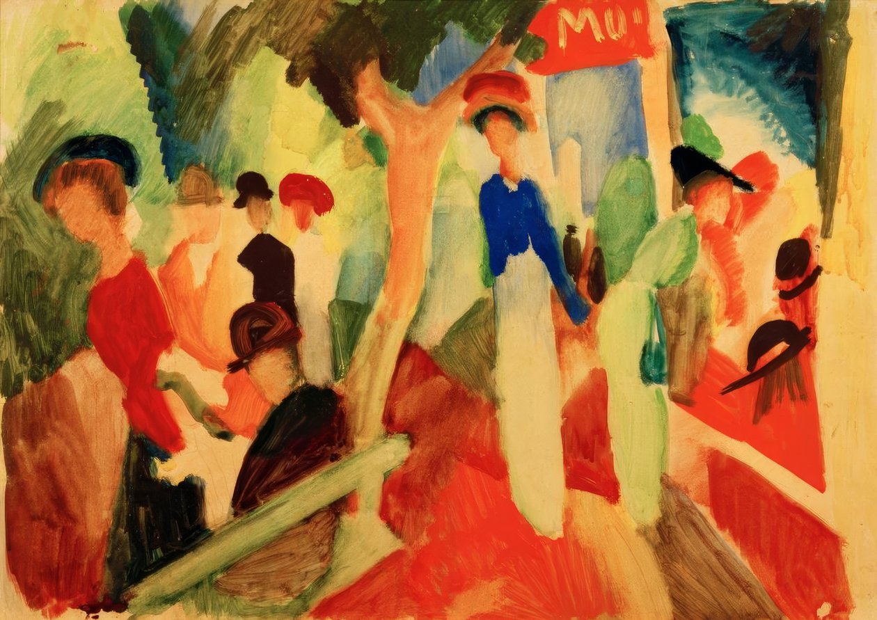 Hutladen an der Promenade von August Macke