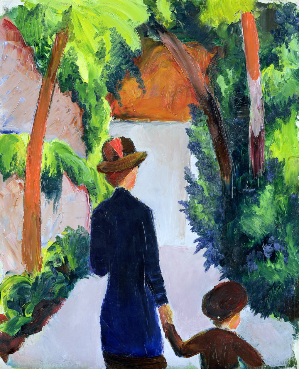 Mutter und Kind im Park, 1914 von August Macke