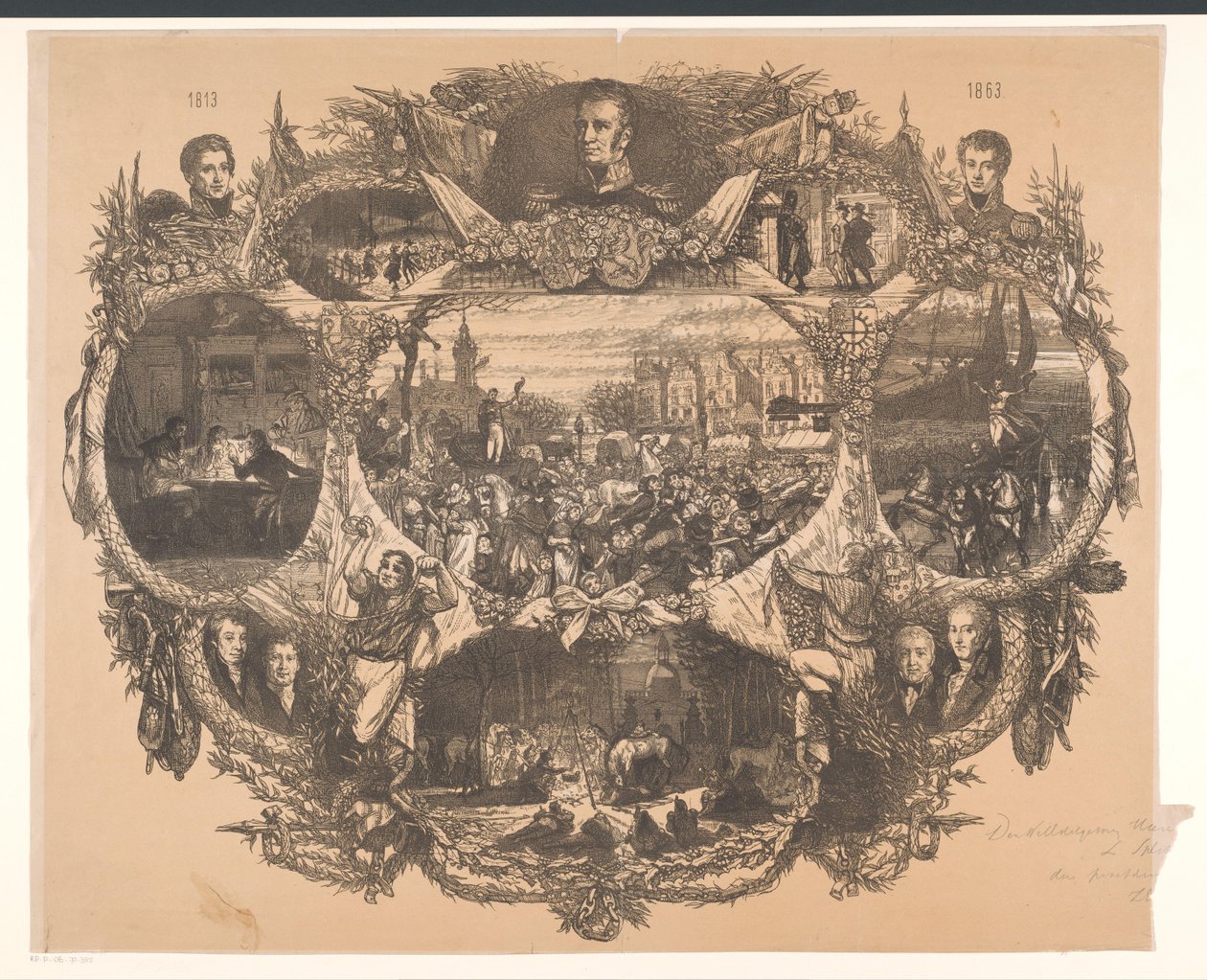 Gedenktafel bei den Novemberfesten 1863 von August Allebe