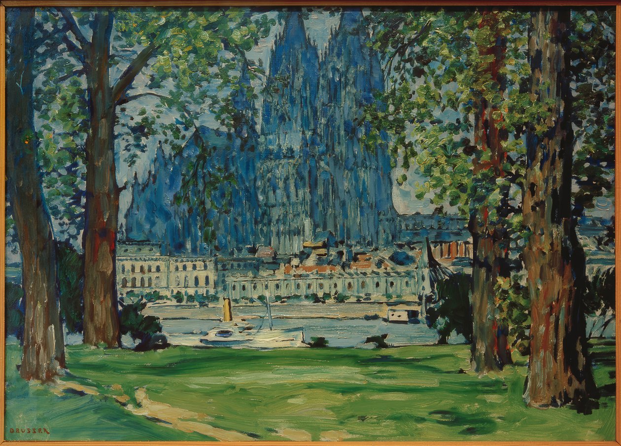 Kölner Dom mit Deutzer Wiese von August Deusser