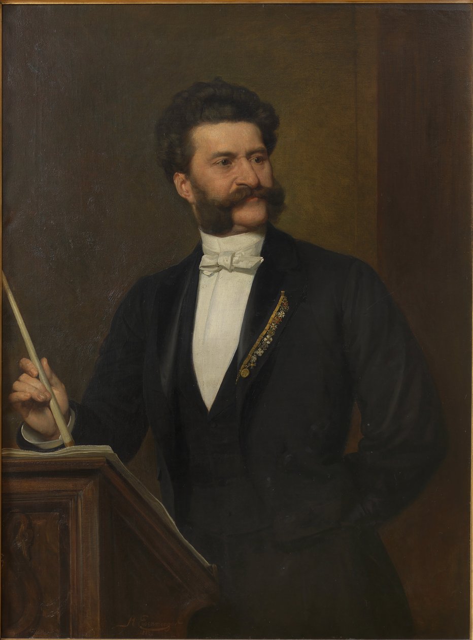 Porträt von Johann Strauss 1825-1899, 1888 von August Eisenmenger