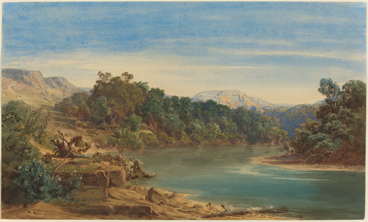 Am Jordanfluss (recto) von August Löffler