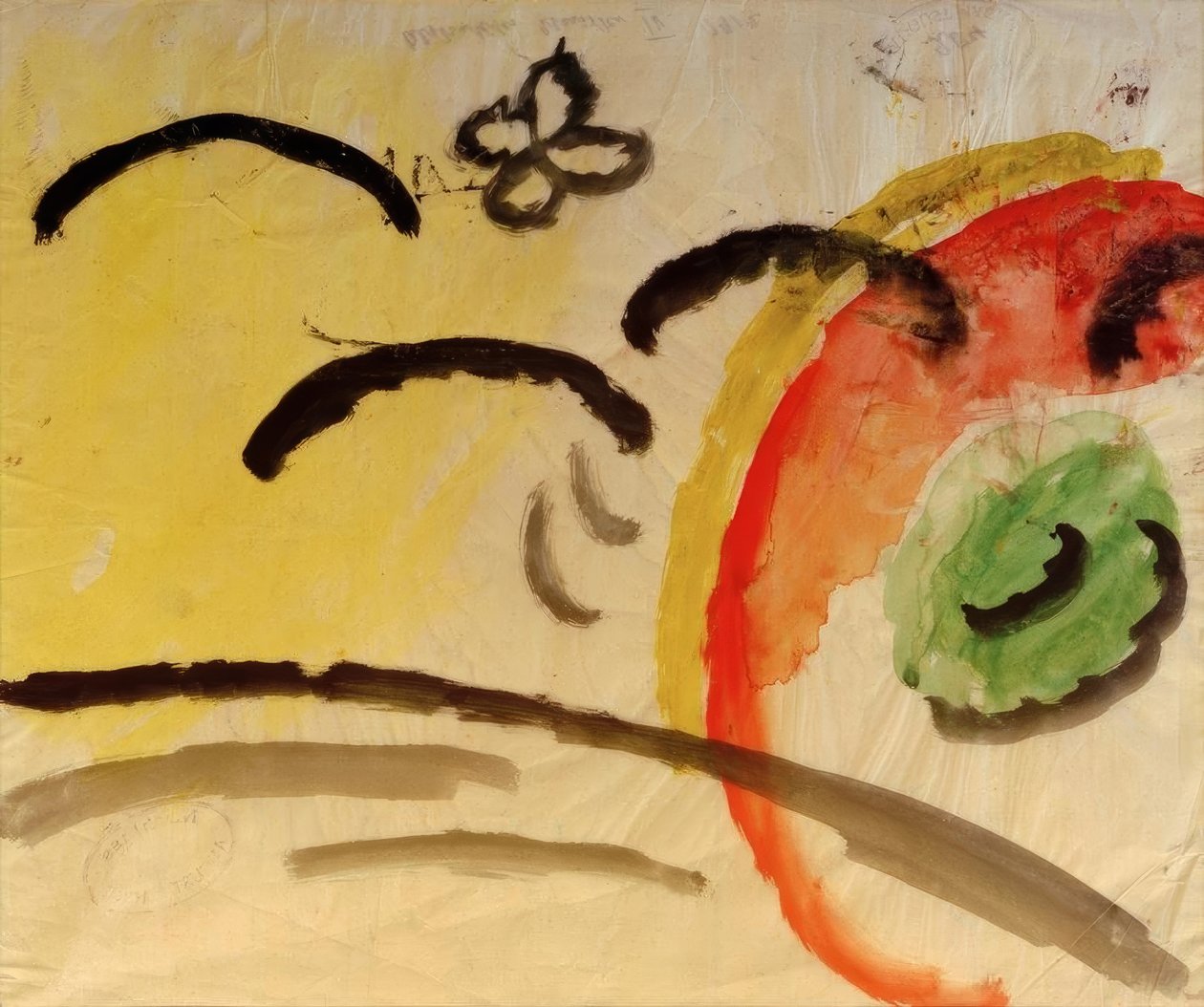 Abstraktes Muster IV, Entwurf für Stickerei von August Macke
