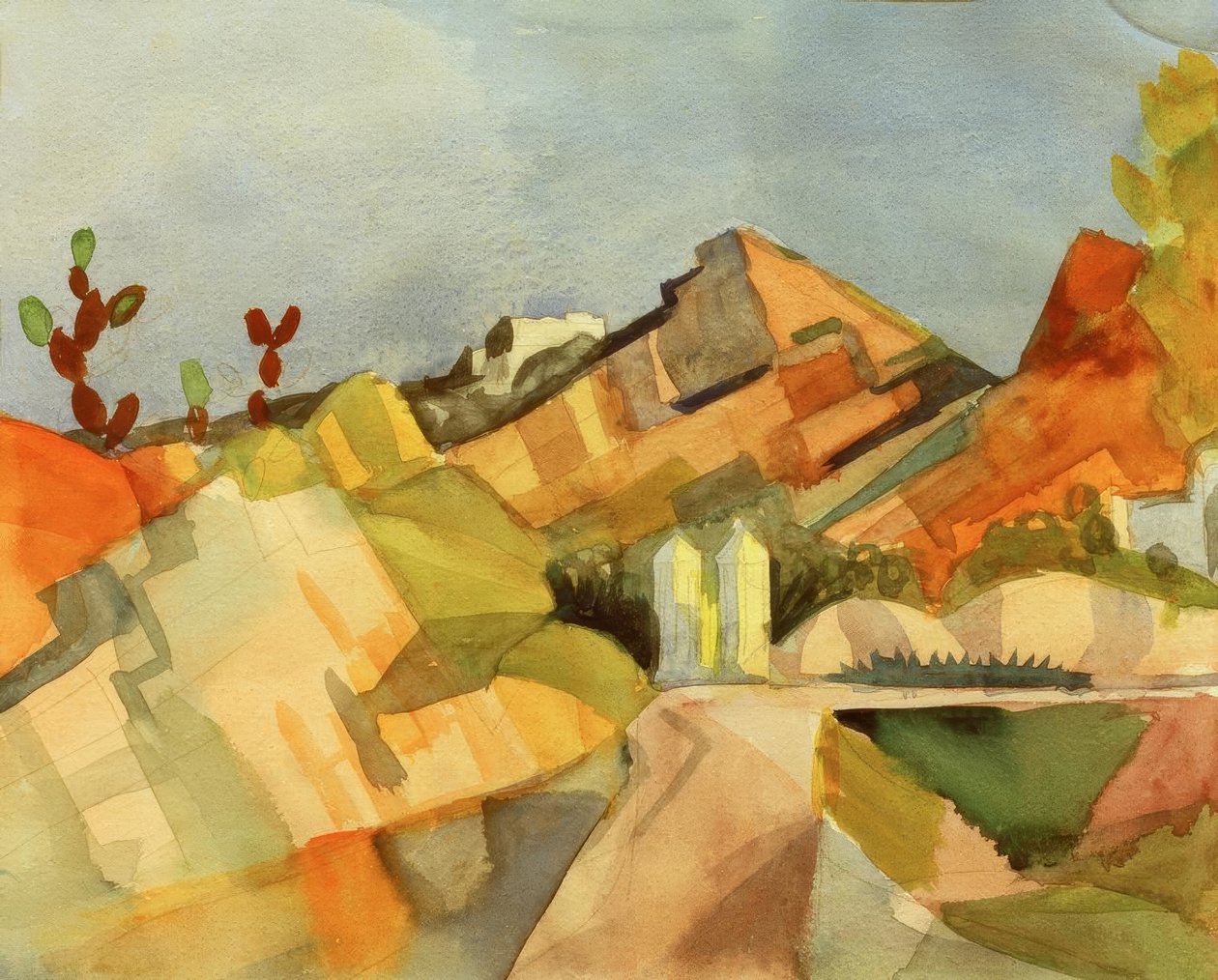 Felsige Landschaft von August Macke