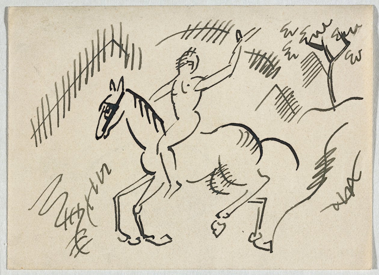 Nackter Reiter von August Macke