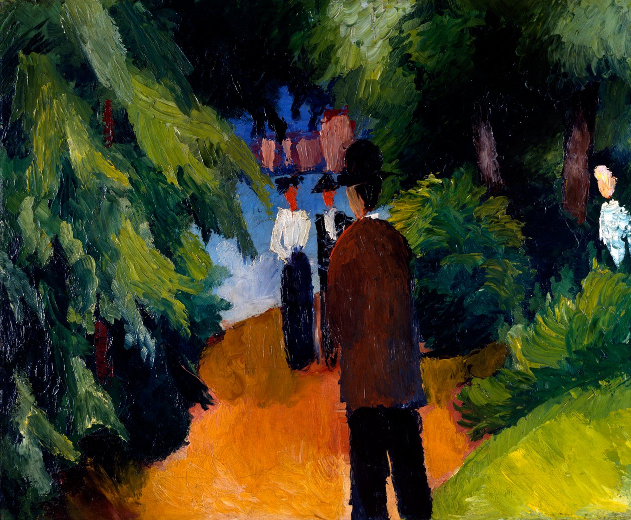 Park mit Teich von August Macke