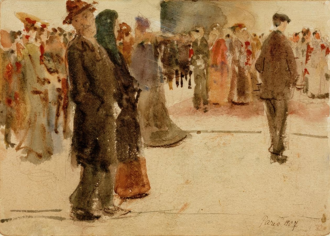 Straßenszene aus Paris von August Macke