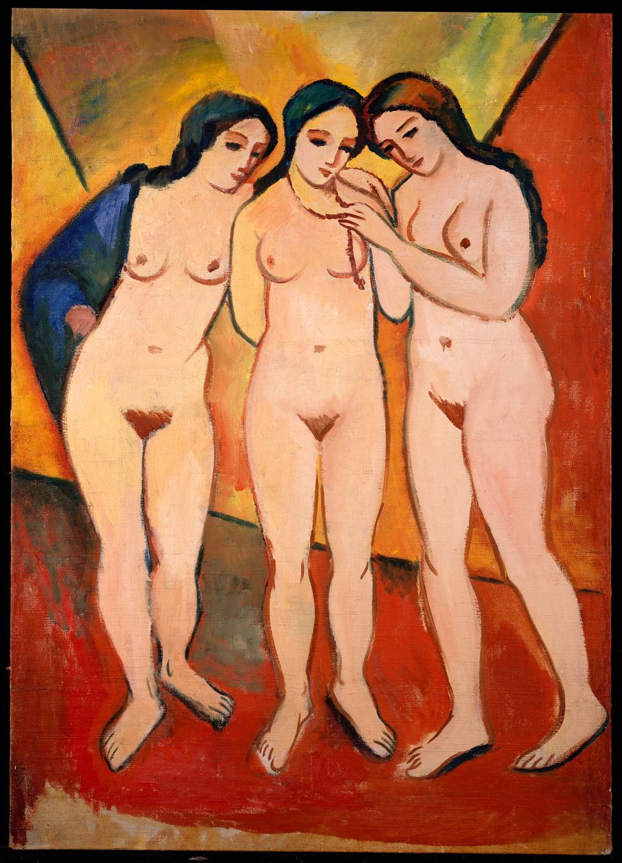 Drei nackte Frauen von August Macke
